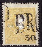 / Typography with embossed printing, orange color, with Verschetz (YU) cancellation, perfect quality. Kikiáltási ár: 10.000 Ft kivágás 1858.