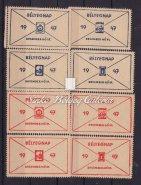 1210-1269 1264. tétel 1947. Bélyegnap, emlék kisív 1265. tétel 1947. MszMT-DUBE felülnyomatú emlék kisív, fogazott és vágott, kétféle színben.