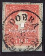tétel 1858. Könyvnyomat dombornyomással, Pesth 85. tétel 1858. Könyvnyomat dombornyomással, 3 krajcár, II. típusú, Kaschau lebélyegzéssel, 25 Gp.