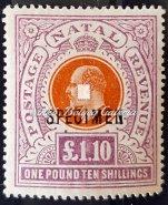 1292-1334 1328. tétel 1902. Natal, Stanley Gibbons: 143. 1329. tétel 1874.