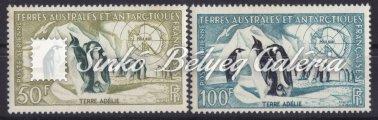 1392-1396 1392. tétel 1956. Francia antarktisz / French antarctic. Mich: 8/9. 1393. tétel 1956. Francia antarktisz / French antarctic. Mich: 8/9. Kat.