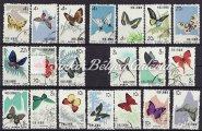 1421-1422 1421. tétel 1963. Kína - Lepke I, II. / China - Butterﬂy. Mich: 689/98, 726/35. 1422. tétel Kína / China 1963.