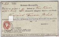 Távolsági levél, nyomtatványként feladva. Agram/Ex.-Wien 112. tétel kivágás 1861.07.08. Távolsági levél, Pesth-Wien 111.