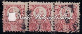 178-216 187. tétel 1871. Réznyomat, 2kr-os narancssárga színű 188. tétel 1871. Réznyomat, 3 krajcár, centrált, erősen kékeszöld színű.
