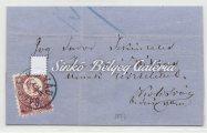 / Registered letter, (postcard) (12 kr.), Miskolcz - Jolsva, 1871. 2 kr postcard completed with engraved 10 kr stamp, certiﬁcation from Dr.