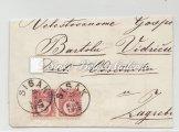 000 Ft. / Long distance letter to abroad (25 krajcár), Pest - Vitany-leFrancois, franked with engraved 25 kr stamp, certiﬁcation from Sivano Sorani, greyish-violet colour. Cat.