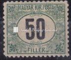 , Teljes sor / Green postage due stamp, complete set. 1909. Zöldportó IV. próbanyomat gumi nélküli papíron, tévnyomat, különlegesség.