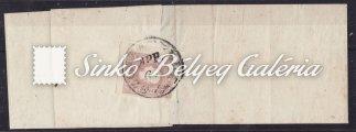 / Newspaper stamp on wrapper, purple color, type II, without cancellation. Kikiáltási ár: 30.000 Ft 1861.
