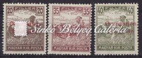 464-646 473. tétel 1919. Arad, francia megszállás, Arató 20f., 35f., 40 f., bélyegek 474. tétel 476. tétel 479. tétel 1919. Arad, francia megszállás, hírlapbélyeg, Bodor M.