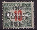 Bodor's guarantee. 1919. Baranya I. (szerb megszállás), 15f. Arató bélyeg, fordított felülnyomat, Bodor M. garanciával. / Serbian occupation, Reaper stamp, inverted overprint, M.
