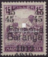 Arató bélyeg, antikva kisszámjeggyel, fordított felülnyomat, 495. tétel 1919. Baranya I. (szerb megszállás), 1919-es antikva, kisebb méret, 8-szoros érétkű. Kat.