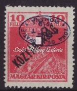 (román megszállás), 10f.,15f. Károly/ Közt., Bodor M. garanciával, Kat. érték: 16.5000 Ft. / Romanian occupation, Károly/Republic stamp, M.