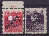 1919. Debrecen I. (román megszállás), 2 k. Parlament/Köztárs. 1919. Debrecen I. (román megszállás), 1f. pirosszámú zöldportó 517. tétel 1919.