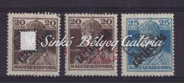 / Romanian occupation, 20f Károly/Republic with blue overprint, M. Bodor's guarantee. Cat.value: 25.000 HUF. 1919. Debrecen I. (román megszállás), 20f.