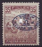 / Romanian occupation, Reaper/Republic stamp, M. Bodor's guarantee. Cat.value: 20.000 HUF. 1919. Debrecen I. (román megszállás), 3K/75f.
