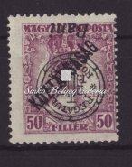 Bodor's guarantee. 1919. Nagyváradi felülnyomás, állóvízjeles hírlapbélyegeken felülnyomat elcsúszás, Bodor M. garanciával.