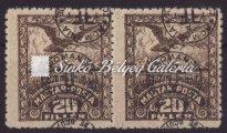 / Romanian occupation, aid stamp on colored paper, reversed letter e. Kikiáltási ár: 8.500 Ft 1920. január 5. ajánlott, Baranya (II.