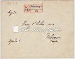 Franked with 3x30f connected stamps. 1921. Megszállás, Gyomafalva, magánkiadású bélyegek: Arató, Sürgős, Károly.