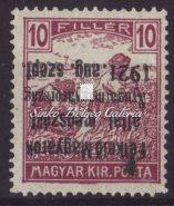 pirosszámú, zöld portóbélyegeken próbanyomat, Bodor M. garanciával. / West-Hungary I., rednumbered green postage due stamps, proofs, M. Bodor's guarantee.
