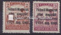 bélyegekkel bérmentesítve a hátoldalon, ahol érkezési bélyegző is található. / Local occupation registered letter in Debrecen. Franked with 40 f. and 50 f.