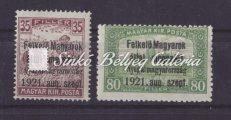 464-646 608. tétel 1921. Nyugat-Magyarország (I.), 35f. Arató, 80 f. Parlament próbanyomat bélyegeken 609. tétel 611. tétel 613. tétel 615.