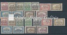 / West-Hungary (VIII) occupation, complete set with three-hole perforation, with reverse overprint, with the examination of expert Bodor M. 1921.05.20.