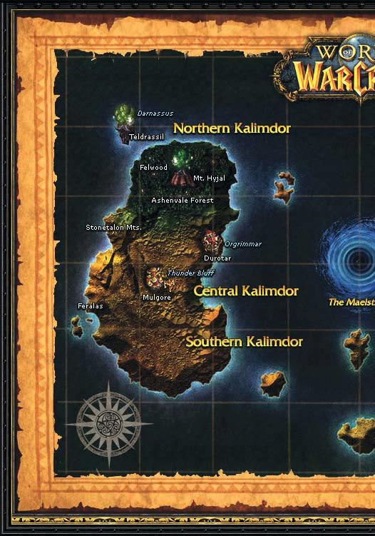 Terület: Teldrassil A világtól elvonultan élõ Night Elfek otthona ez a sziget, melyen erõs mágiával egy új, hatalmas erdõt idézett meg az Õsök Köre a Lángoló Légió pusztítását követõen.