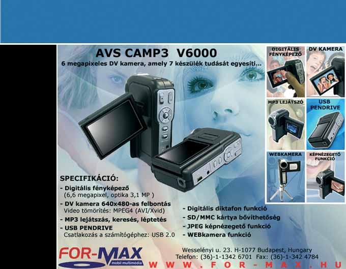 Küldj SMS-t és nyerj! KÉRDÉS: Az AVS CAMP3 kamera memóriája mivel bővíthető?