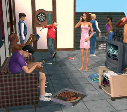 Hello bébi, összerakjuk a tüskéinket? Haverok, buli, Sims tárggyal gazdagíthatjuk a koleszt. Ezek között a legjobban a flipperek, illetve a hatalmas arcade játékgépek tetszettek.