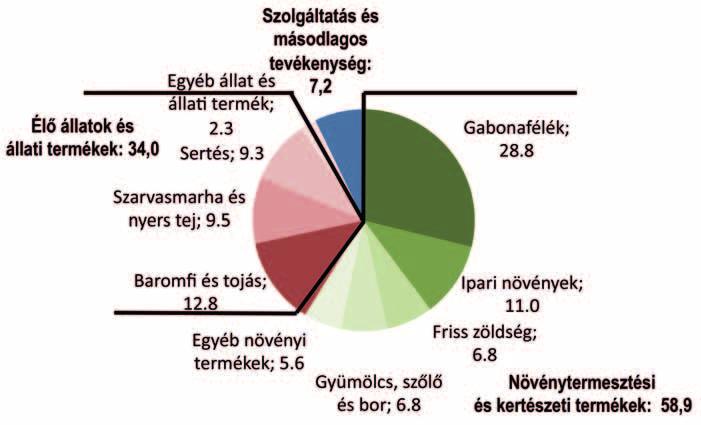 javul a mezőgazdaság teljesítménye. Elsősorban a növénytermesztési termékek nagyobb termelési volumene tette lehetővé az ágazat eredményének növekedését.