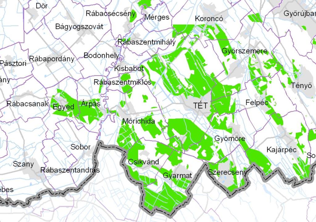 Erdőtelepítésre alkalmas területek Az erdőtelepítésre alkalmas területek lehatárolásának célja, hogy a Nemzeti Erdőtelepítési Program megvalósítására alkalmas területek védelmét a