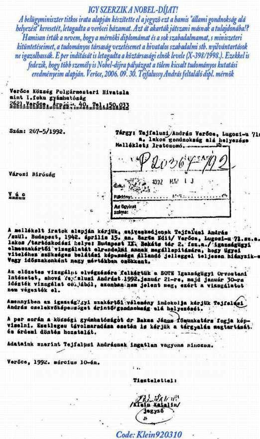 25./11 Mindezt azért is csinálták mert az alábbi országgyűlési megbízás alapján, szakértőként vizsgáltam a magyarokat ivartalanító és életrövidítő kálisóval mérgezően műtrágyázás és a kálisóval
