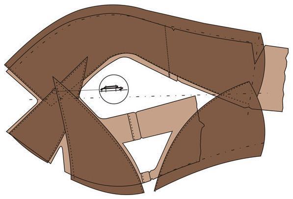 87. ábra: II. alaptechnológia bélelés, szárzáróvonal tűzése 87 A II. alaptechnológiával készülhetnek a szandálok, félcipők, magas szárú cipők különböző változatai és a csizmák egyes típusai.