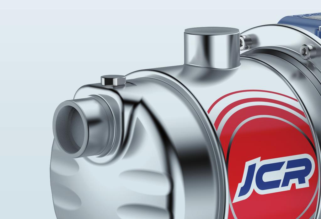 JCR1 JET rendszerű, önfelszívó elektromos szivattyúk Tiszta vízhez Háztartási használat TELJESÍTMÉNYTARTOMÁNY Szállítási teljesítmény 60