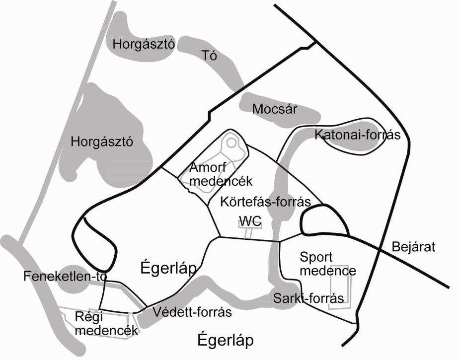 264 12.1. Bevezetés megközelítése ebből a szempontból nem jelent gondot: a várostól északra, 3 kilométerre található, aszfaltúton megközelíthető, saját parkolója, illetve mosdói vannak. 12.2. Esettanulmány: terepbejárás a tatai Fényes-forrásoknál Az alább következő tematika vázlata és módszerei több éve a területen vezetett bejárások során csiszolódtak.
