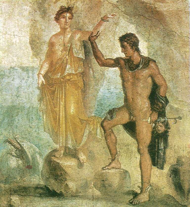 Perseusz kiszabadítja Andromédát Festmény a Dioscurides házból