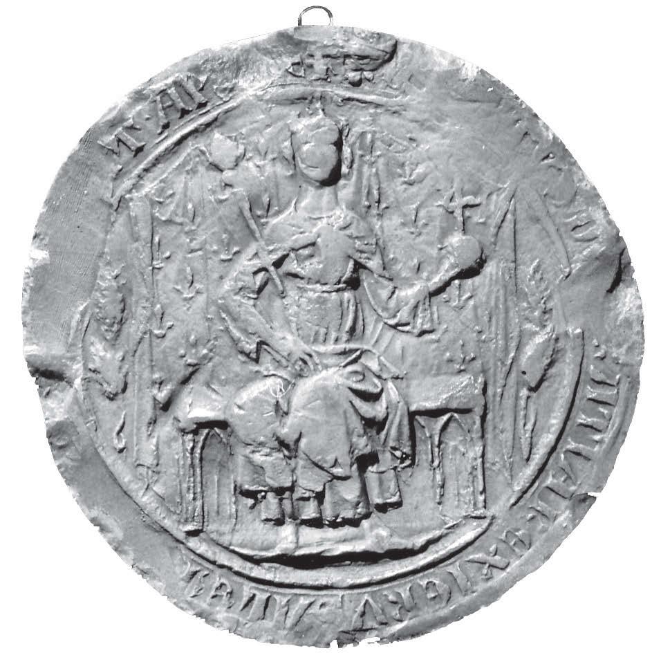 147 5c. kép. I. Róbert, Szicília királya pecsétje, 1339, Archives nationales, service photographique, Paris, 11771. 5d. kép. Johanna, Jeruzsálem és Szicília királynője, 1380, Archives nationales, service photographique, Paris, 11772.