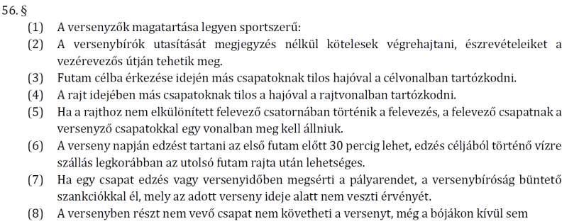 Új elem, eddig nem volt a versenyszabály keretein belül
