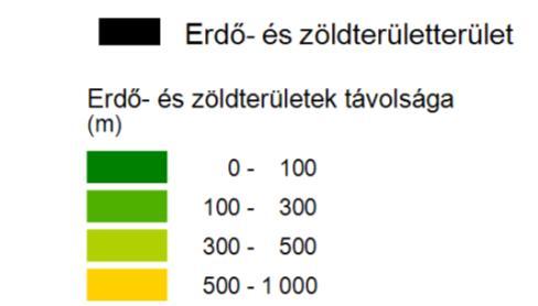 A vizsgálatok alapján a kerület közterületeinek 80-90%-a fásított, 70%-ban kétoldalt telepített állománnyal.