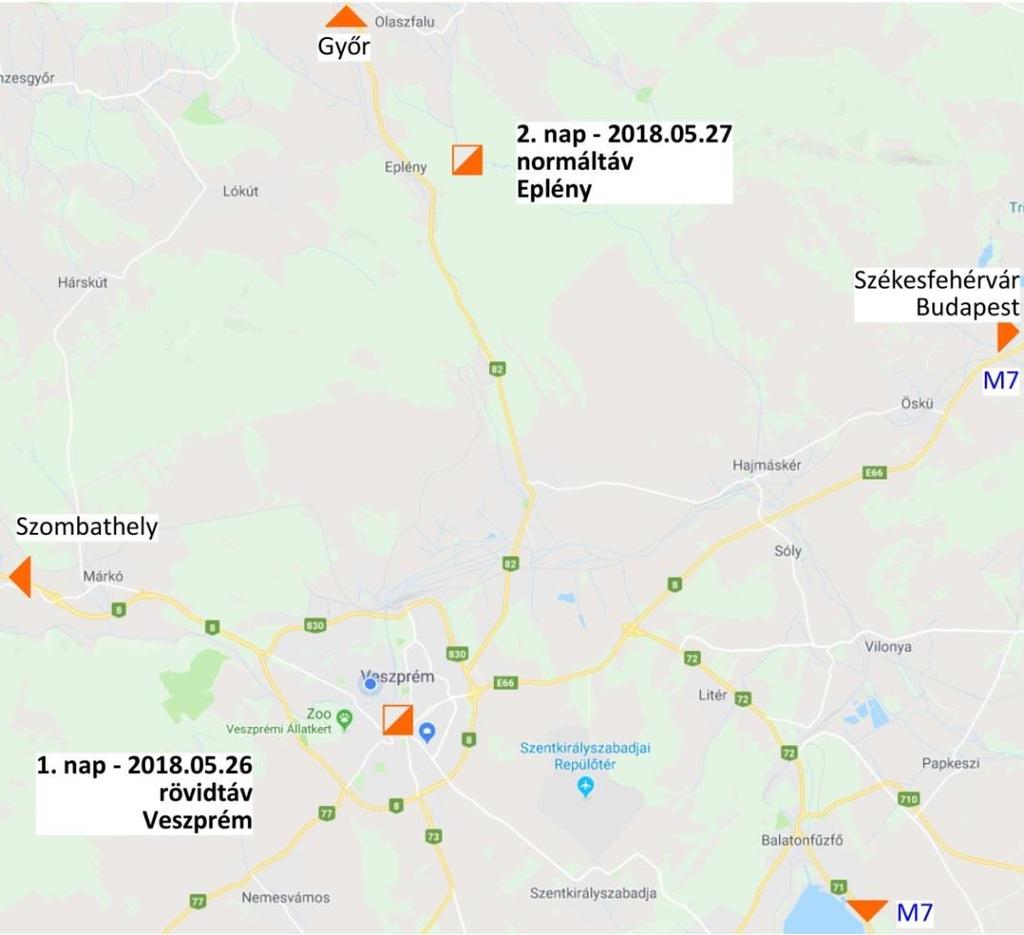 A versenyek helyszínei és időpontjai 2018. május 26. szombat Veszprém 10:00 Országos Tájfutó Diákolimpia és Honvéd Kupa rövidtáv 15:00 Diák váltó és Honvéd Kupa váltóverseny 18.