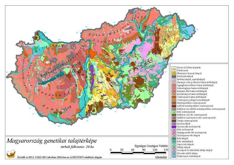 tos talajképződési tényezők (geológiai viszonyok, éghajlat/időjárás, domborzat, hidrológiai viszonyok, élővilág, emberi tevékenység) bonyolult összhatásának eredményeképpen nagyon változatos,