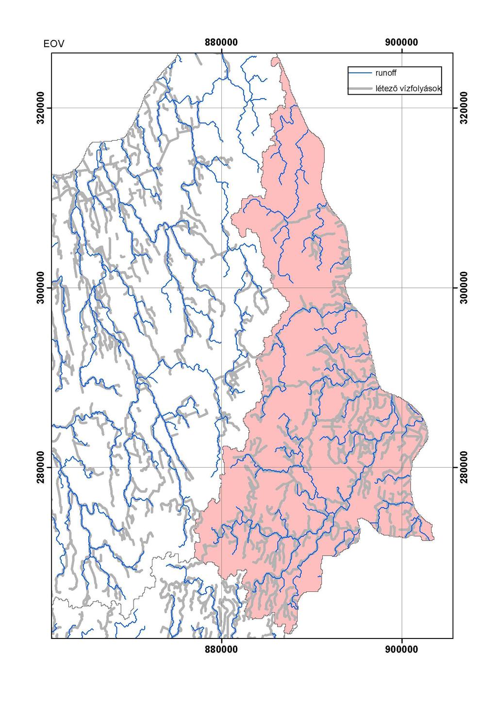 A 15. ábrán a Lónyai részvízgyűjtő felszíni vízfolyásait látjuk.