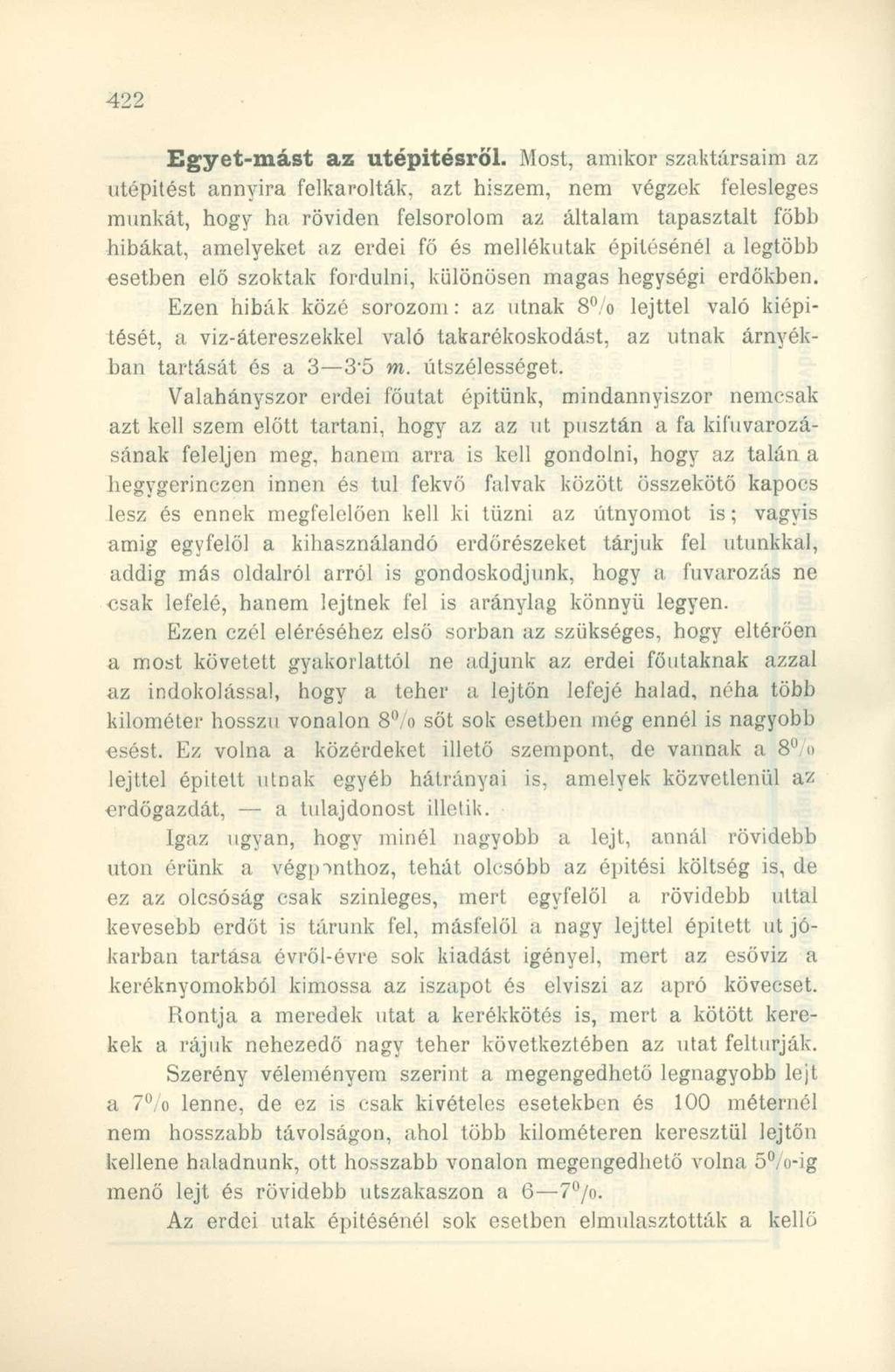 Egyet-mást az útépítésről.