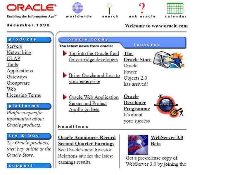 Ki emlékszik a weblapokra? http://www.oracle.