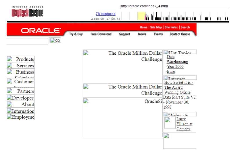 Oracle Website 1998.dec.2 http://www.oracle.