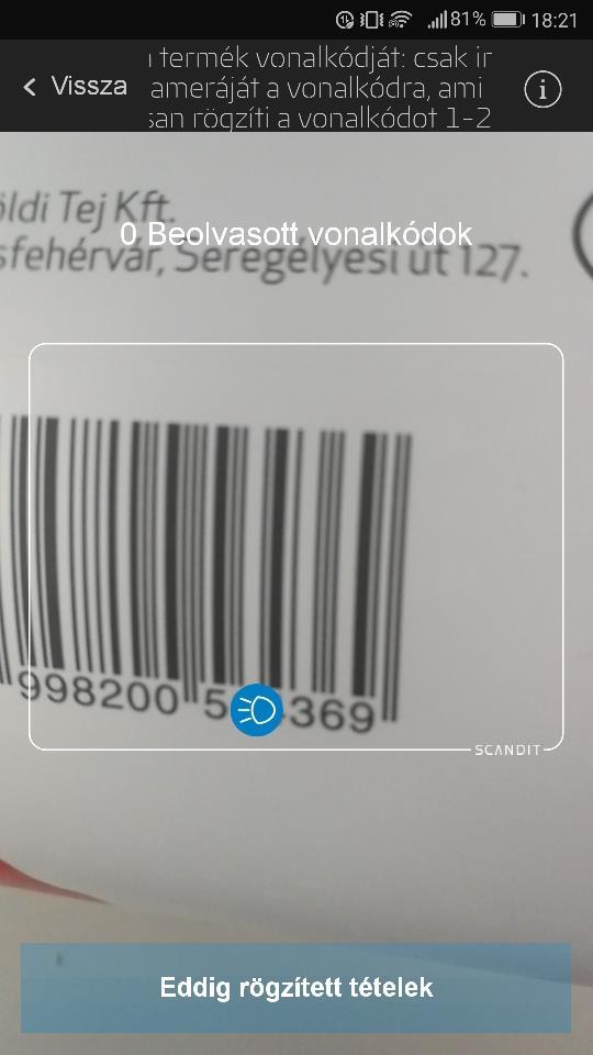 Most már el tudja kezdeni a termékek rögzítését, mindhárom kérdés mellett zöld pipa van.