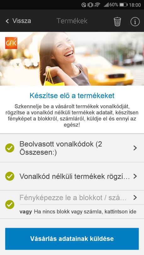 A vásárlási adatok rögzítésének végéhez érkezett, már csak 1 lépés van