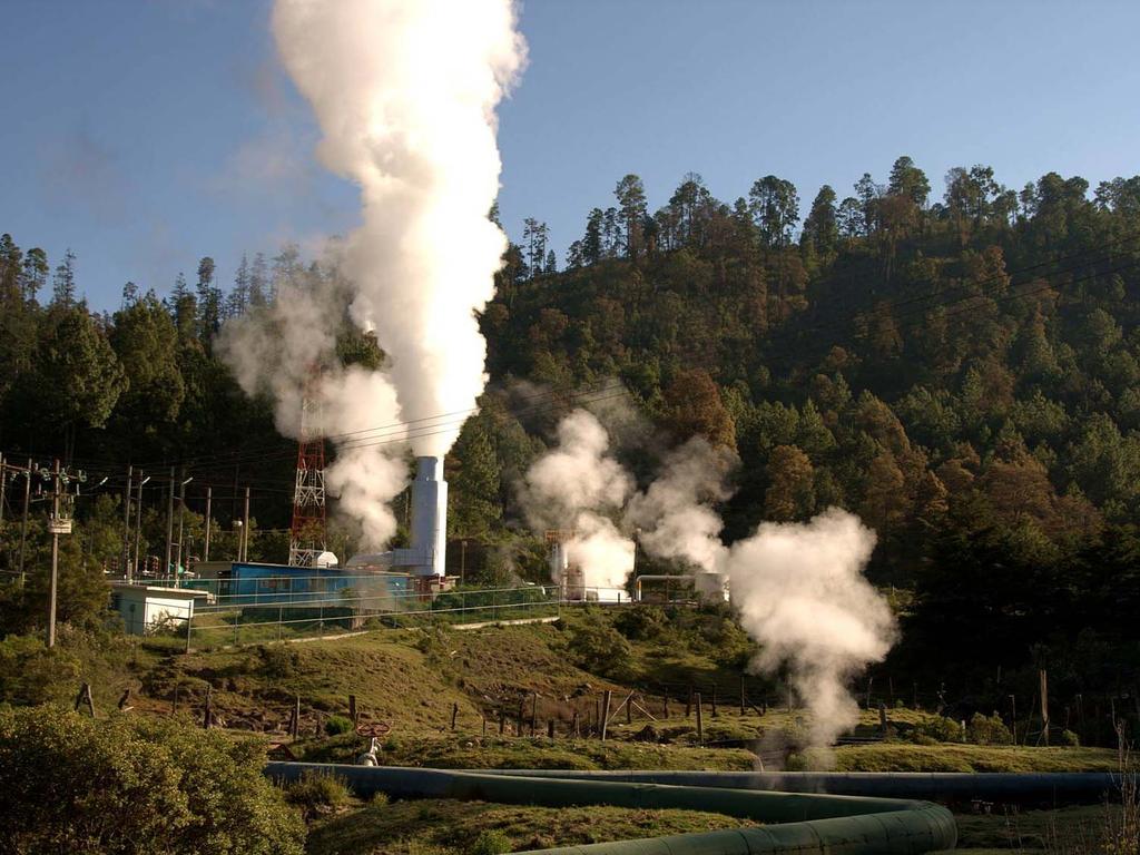 Szárazg razgőz üzemű geotermikus erőmű a mexikói i Los
