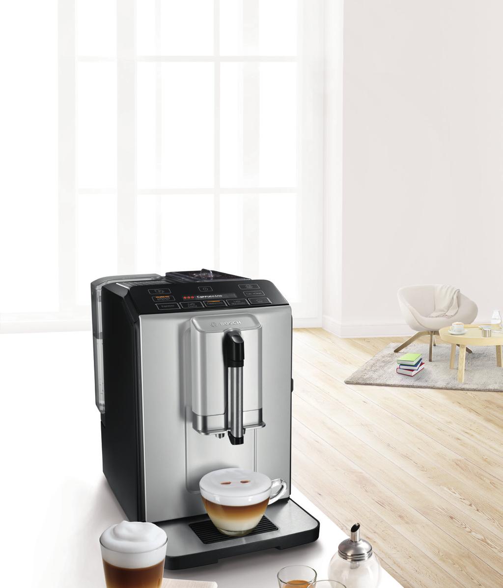 ÚJ! TIS30321RW VeroCup 300 Innovatív SensoFlow System One-touch funkció MilkMagic Pro: a cappuccino és a latte macchiato egyszerűen elkészíthető.