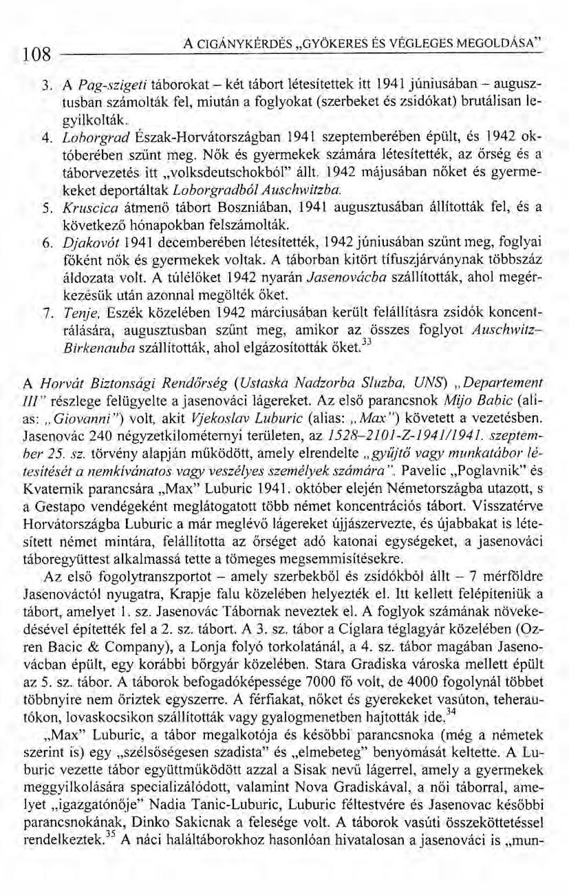 108 A CIGÁNYKÉRDÉS "GYÖKERES ÉS VÉGLEGES MEGOLDÁSA" 3.